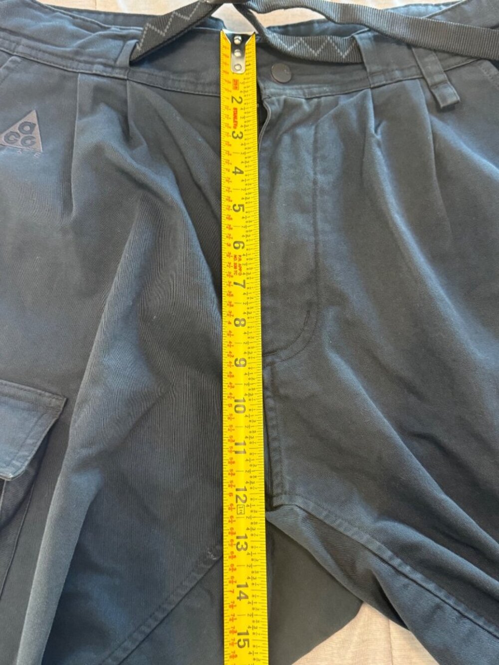 Nike ACG Woven Cargo Pants Men Medium Black Belted Paratrooper Errolson Hugh - Picture 11 of 13